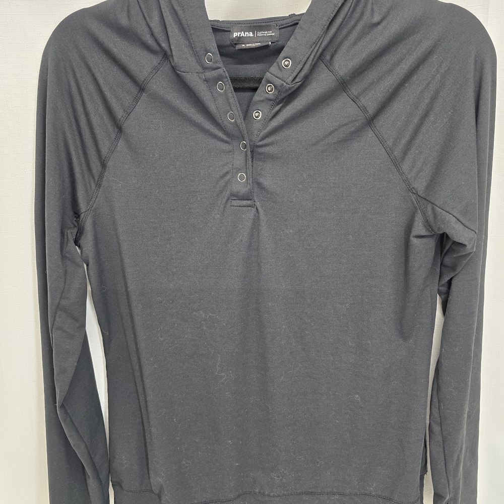 Prana Women's Charcoal Hoodie Sweatshirt